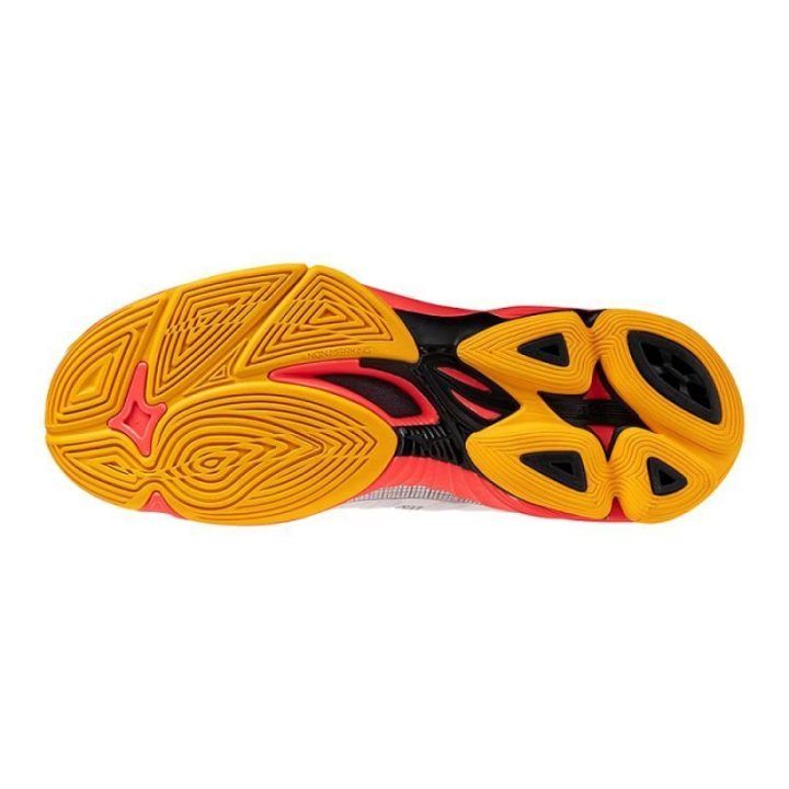 Mizuno Wave Voltage 2 MID batai, balti ir oranžiniai