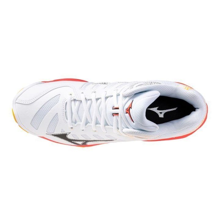 Mizuno Wave Voltage 2 MID batai, balti ir oranžiniai