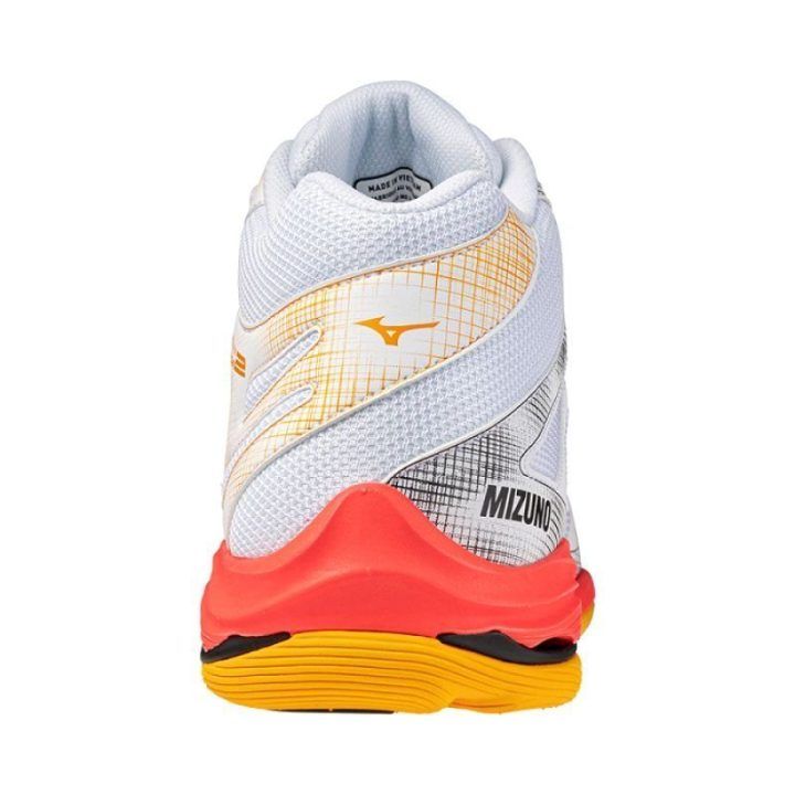 Mizuno Wave Voltage 2 MID batai, balti ir oranžiniai