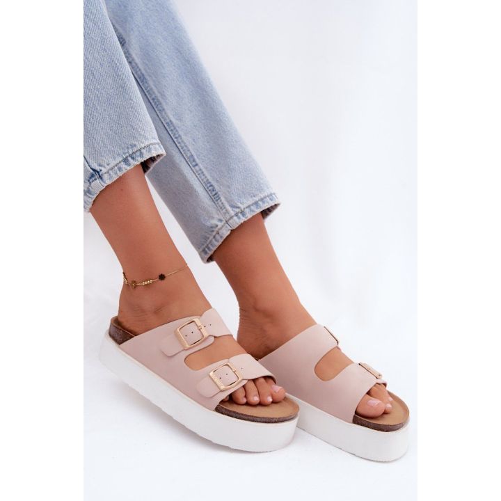 Platforminės basutės su dirželiais Wrangler Dirty Pink