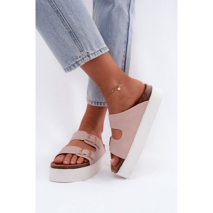 Platforminės basutės su dirželiais Wrangler Dirty Pink