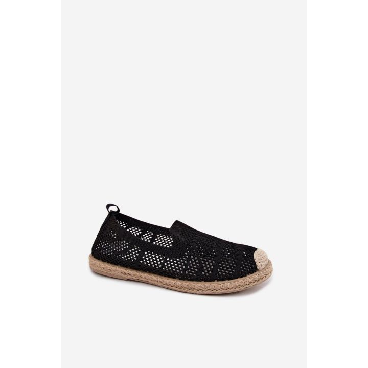 Juodos moteriškos ažūrinės espadrilės Candessa