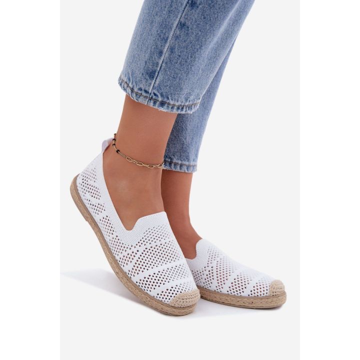 Baltos espadrilės Candessa