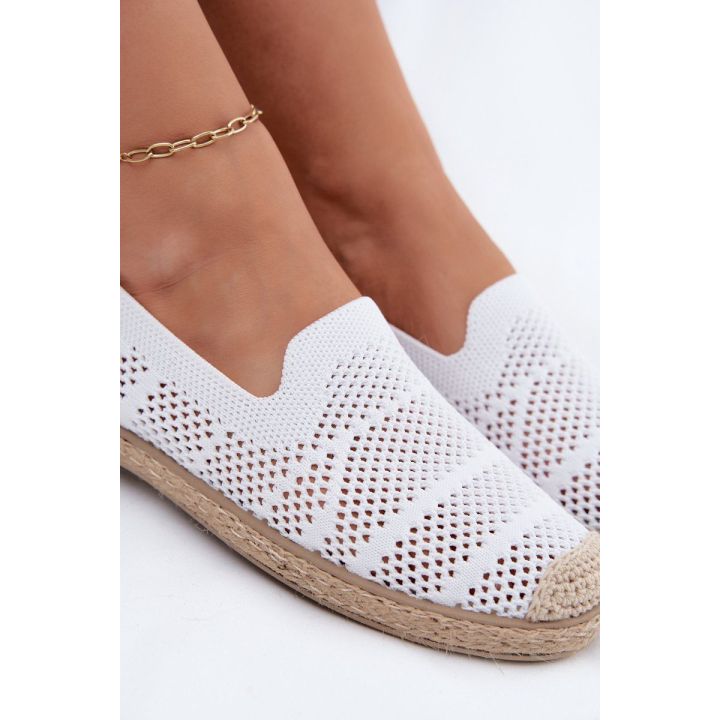 Baltos espadrilės Candessa