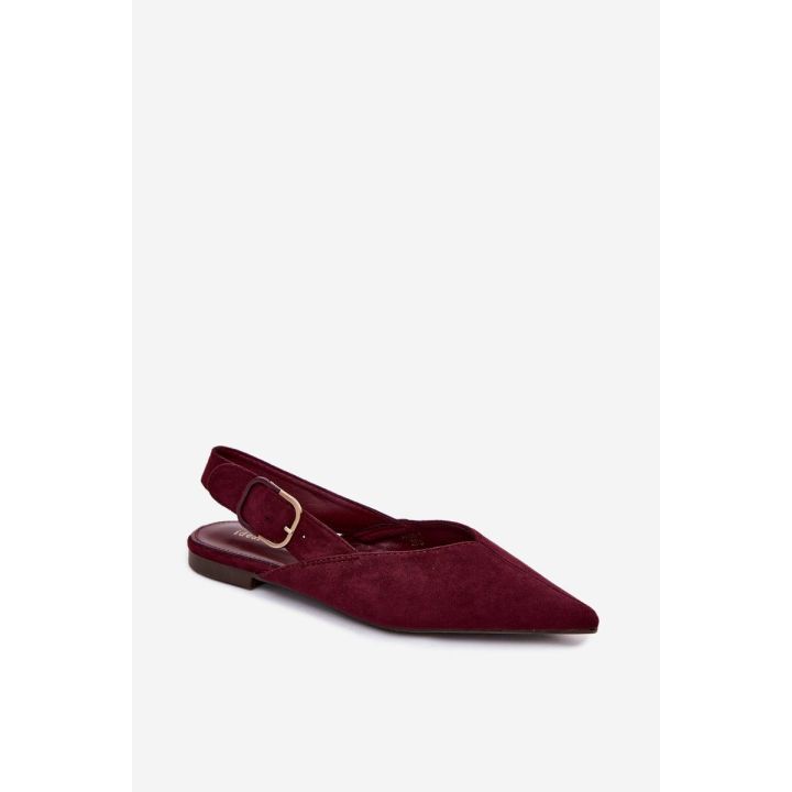 Bordo spalvos balerinos su sagtimi Tanelia
