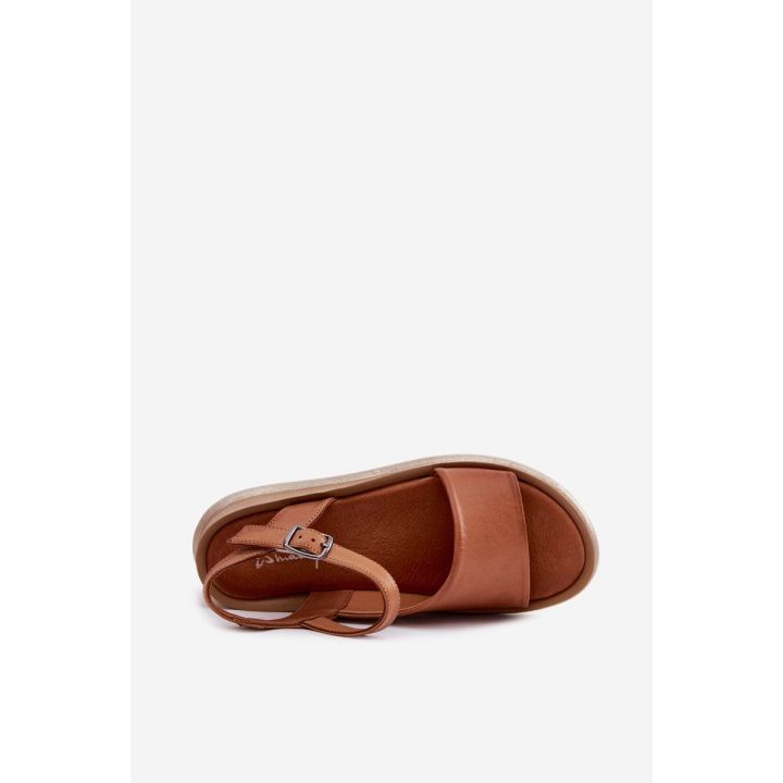 Natūralios odos platforminės basutės Maciejka Camel