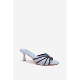 Basutės su kulnu iš odos imitacijos Step in style