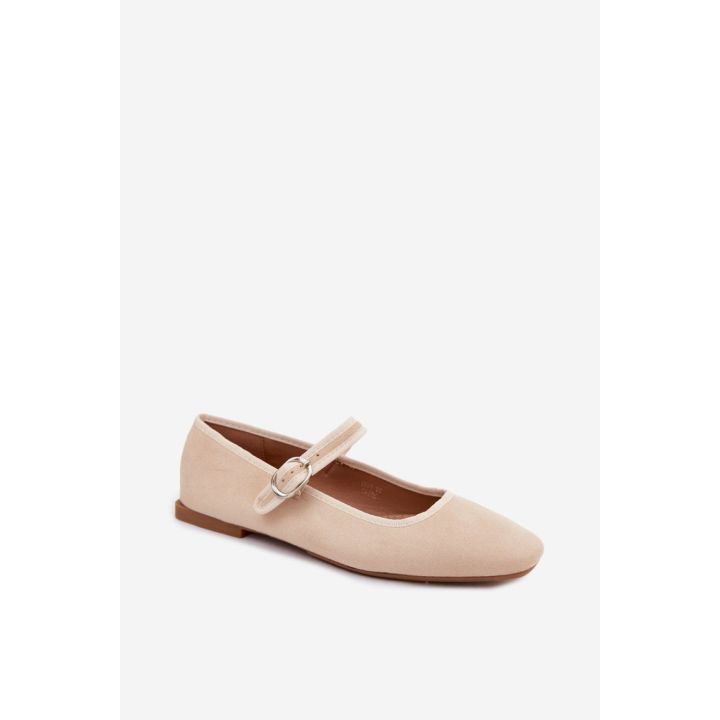 Balerinos iš odos imitacijos su sagtimi Step in style