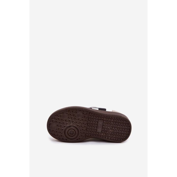 Vaikiški sportbačiai su lipuku iš odos imitacijos Ronja, balti