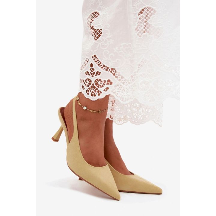 Zomšos imitacijos basutės su kulnu Step in style