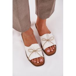 Moteriškos šlepetės su kaspinu Step in style