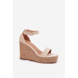 Smėlio spalvos basutės su kulnu Step in style