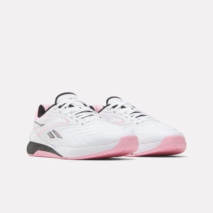 Moteriški sportbačiai Reebok NANO X5 EDGE, balti ir rožiniai