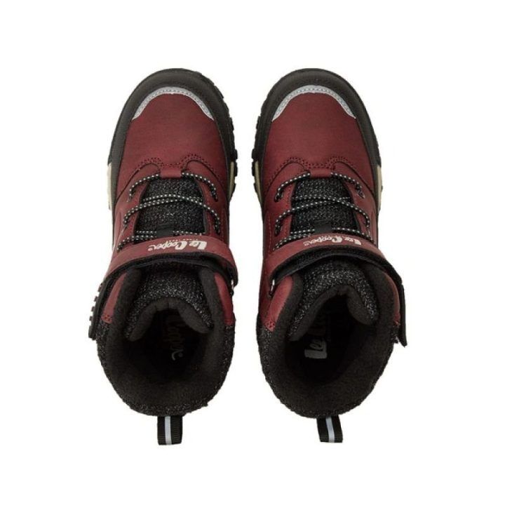 Bordo spalvos šilti vaikiški batai Lee Cooper