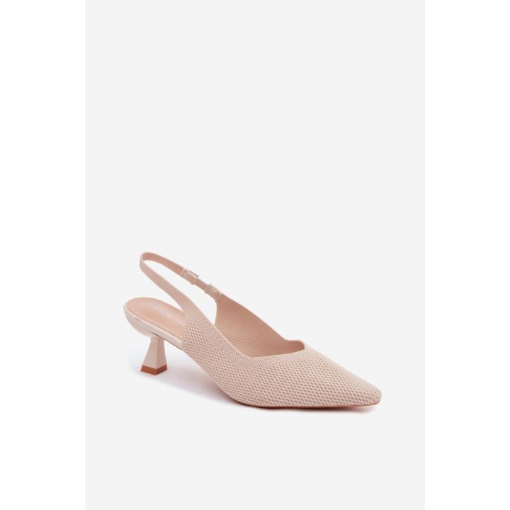 Smėlio spalvos aukštakulnės basutės Step in style