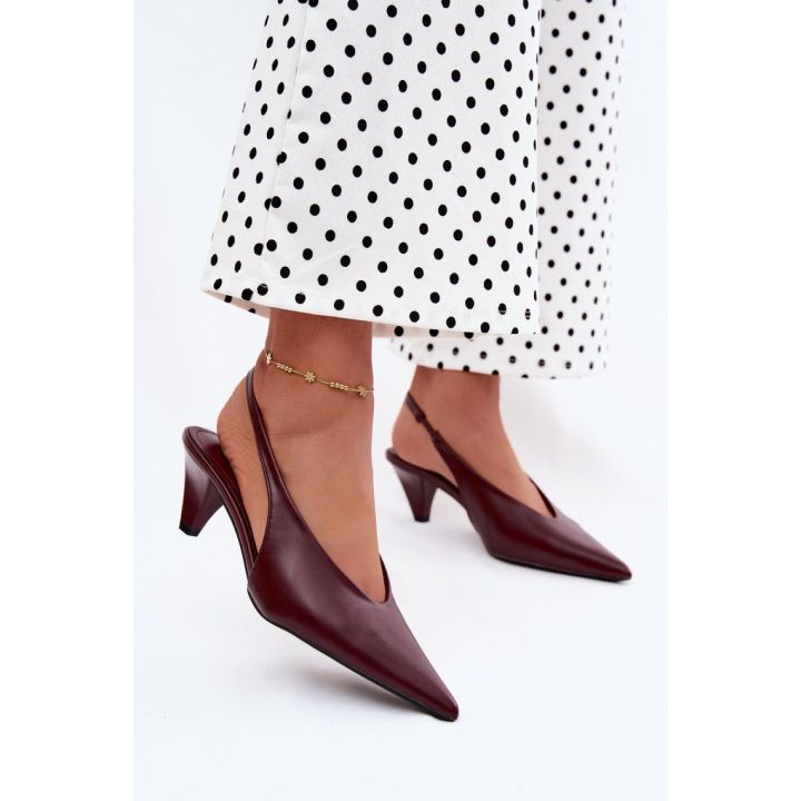 Bordo spalvos aukštakulniai bateliai Step in style