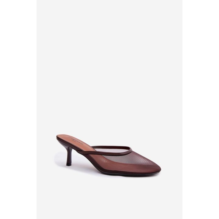 Rudos aukštakulnės basutės Step in style