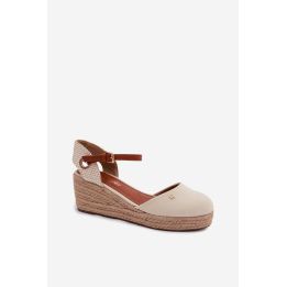 Smėlio spalvos espadrilės su kulnu Wrangler
