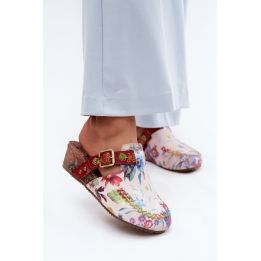 Gėlių rašto basutės su kulnu Step in style