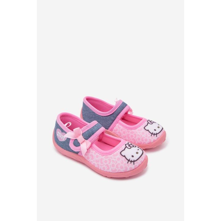 Mergaitiškos balerinos su lipduku Hello Kitty, rožinės