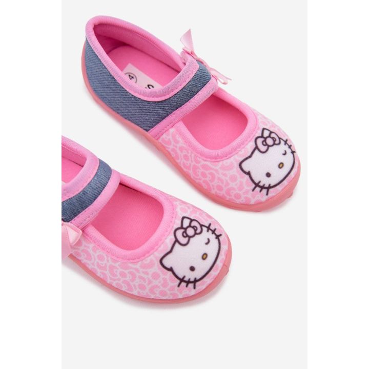 Mergaitiškos balerinos su lipduku Hello Kitty, rožinės