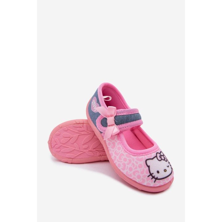 Mergaitiškos balerinos su lipduku Hello Kitty, rožinės