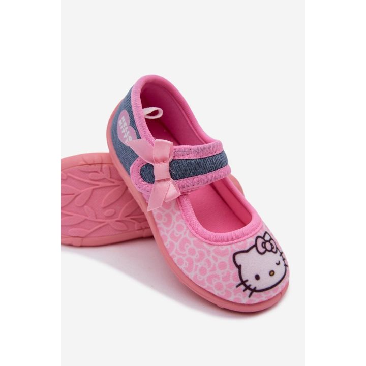 Mergaitiškos balerinos su lipduku Hello Kitty, rožinės