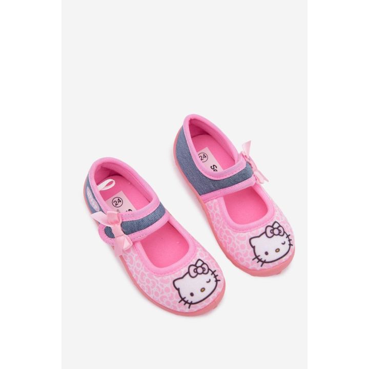 Mergaitiškos balerinos su lipduku Hello Kitty, rožinės