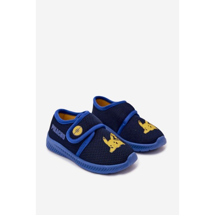 Vaikiškos namų šlepetės su „Pikachu“ raštu, mėlynos