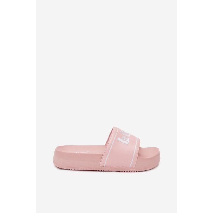 Moteriškos platforminės šlepetės Lee Cooper, rožinės