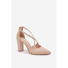 Smėlio spalvos aukštakulniai bateliai Step in style