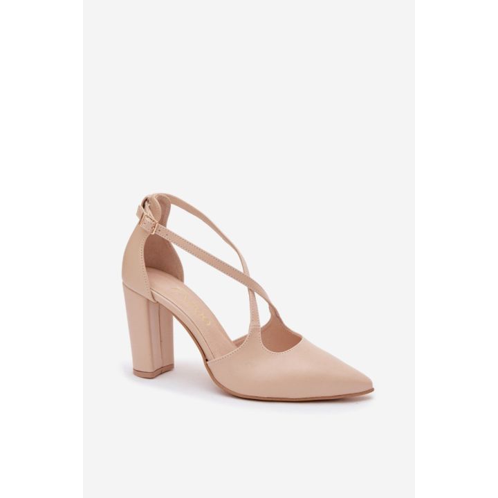 Smėlio spalvos aukštakulniai bateliai Step in style