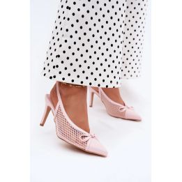 Šviesiai rožinės aukštakulnės basutės Step in style