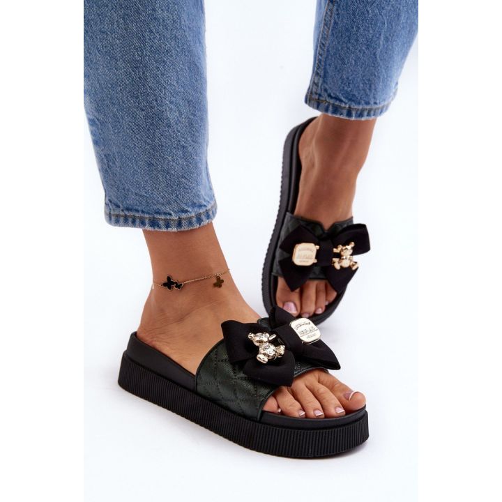 Platforminės basutės su lankeliu ir meškiuko detale Step in style