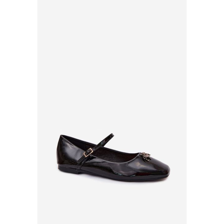 Juodos balerinos su sagtimi Step in style