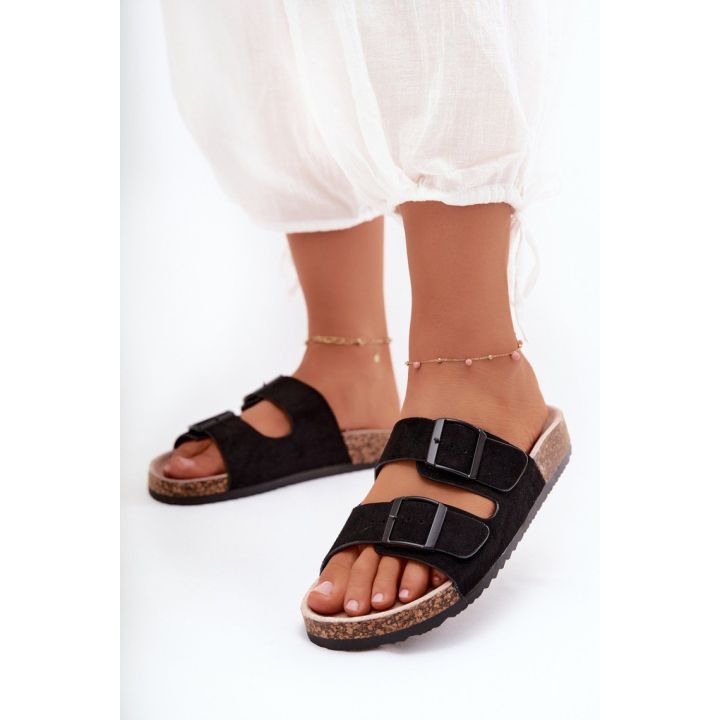 Juodos basutės su reguliuojamomis sagtimis Step in style