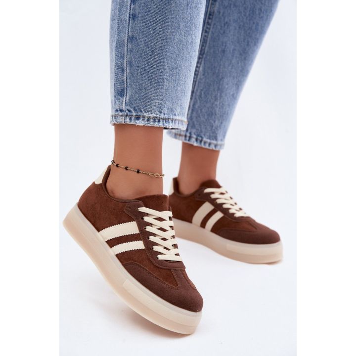 Rudos sportbačiai su platforma Step in style