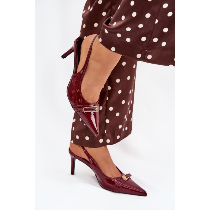 Bordo spalvos aukštakulniai bateliai Step in style