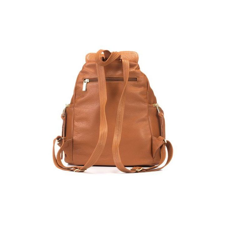Camel spalvos natūralios odos kuprinė Let`s Go Boho Gregorio