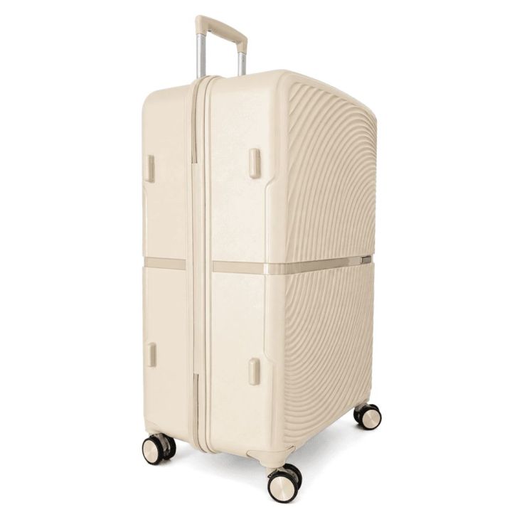 Smėlio spalvos PP lagaminas 31″ Solier