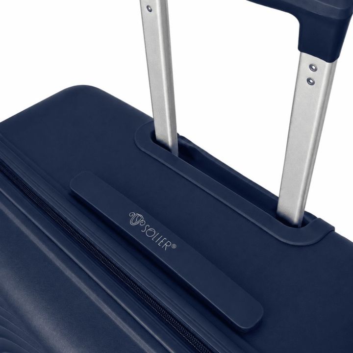 Tamsiai mėlynas PP lagaminas Solier Toride 31″