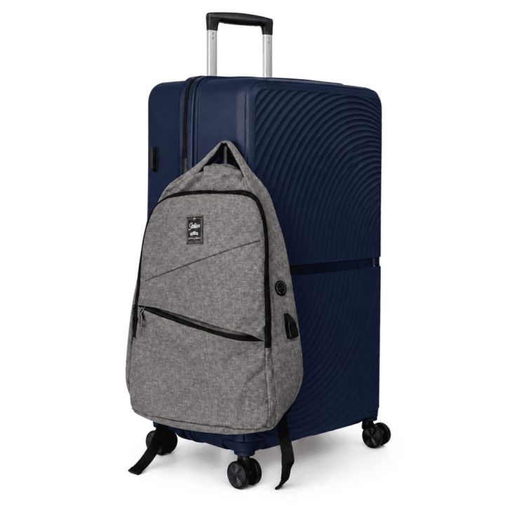 Tamsiai mėlynas PP lagaminas Solier Toride 31″