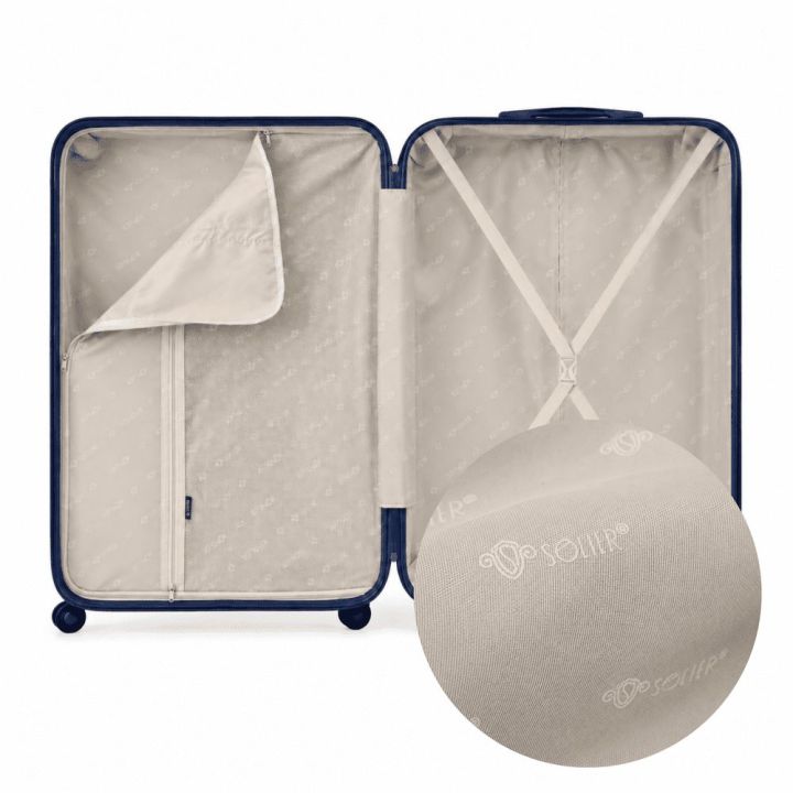 Tamsiai mėlynas PP lagaminas Solier Toride 31″