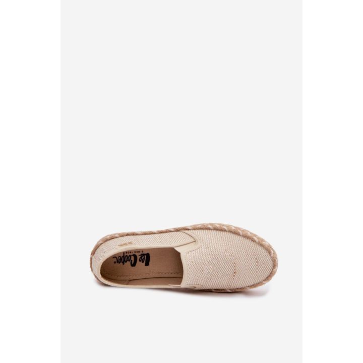 Moteriškos espadrilės su platforma Lee Cooper, smėlio spalvos