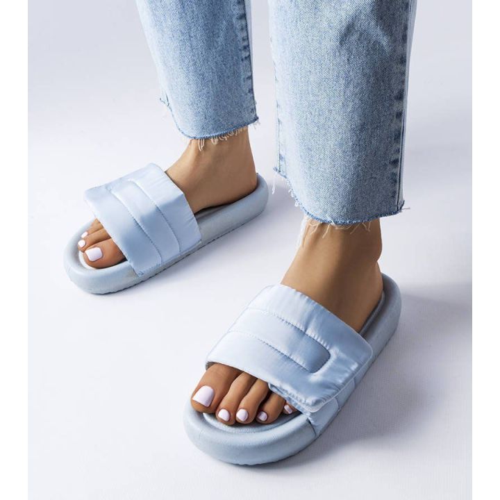mėlynos Velcro šlepetės