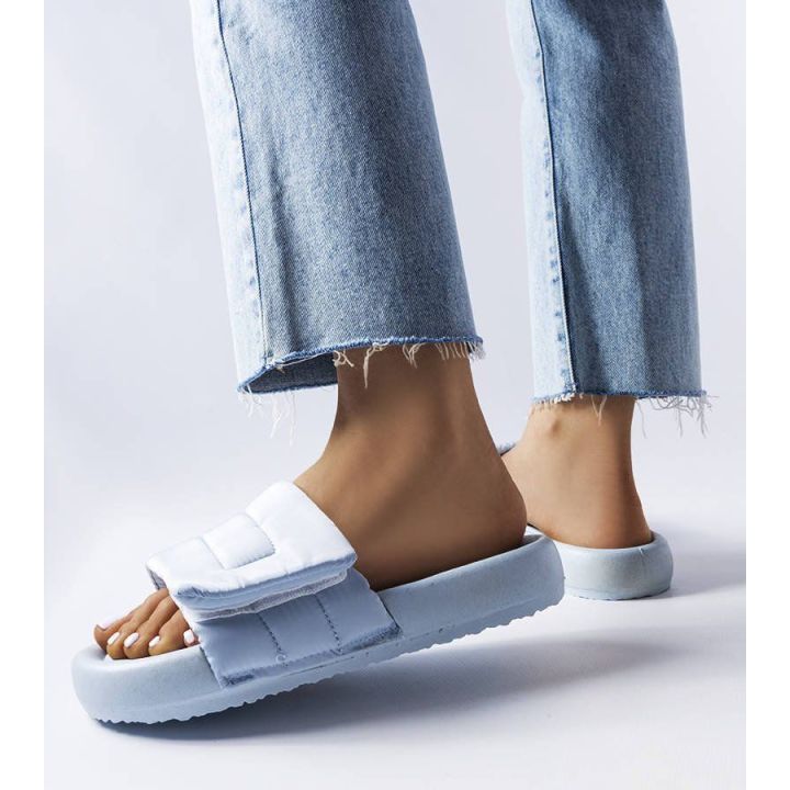 mėlynos Velcro šlepetės