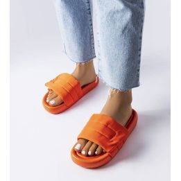 Oranžinės Velcro šlepetės MARKA NIEZDEFINIOWANA