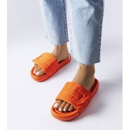 Oranžinės Velcro šlepetės