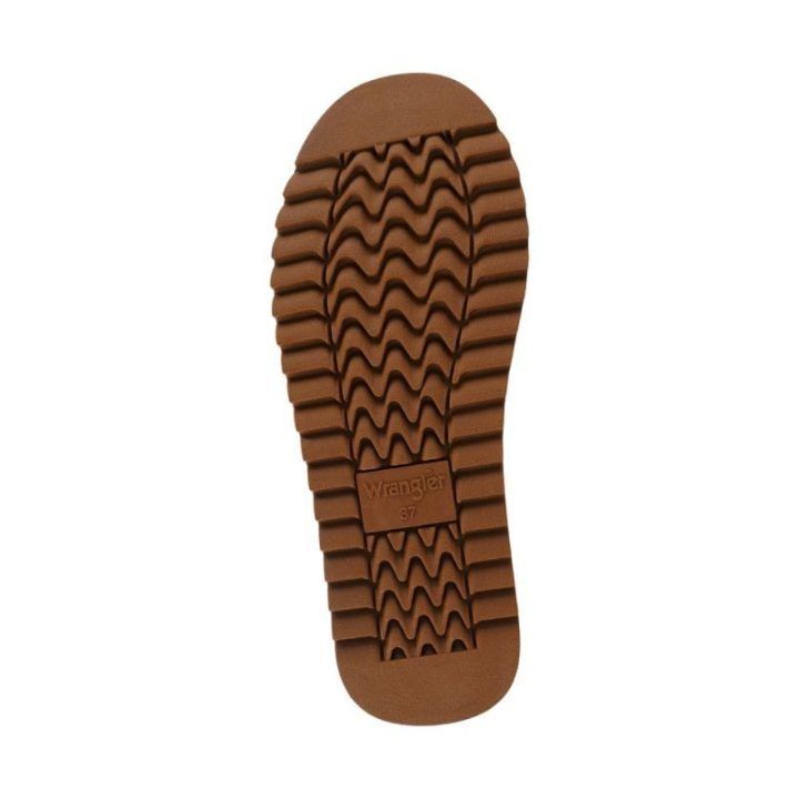 Moteriški auliniai batai Wrangler Elsa Buckle Mid, rudi