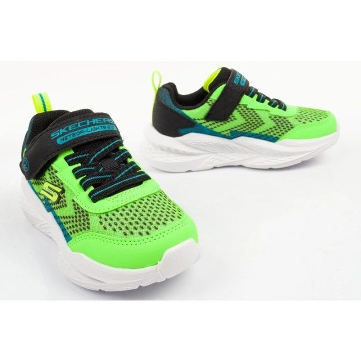 Vaikiški sportiniai bateliai Skechers Meteor-Lights LED, juodi